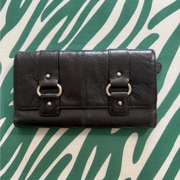 Wilsons Leather Black and Silver Women's Wallet - Picture 1 of 4